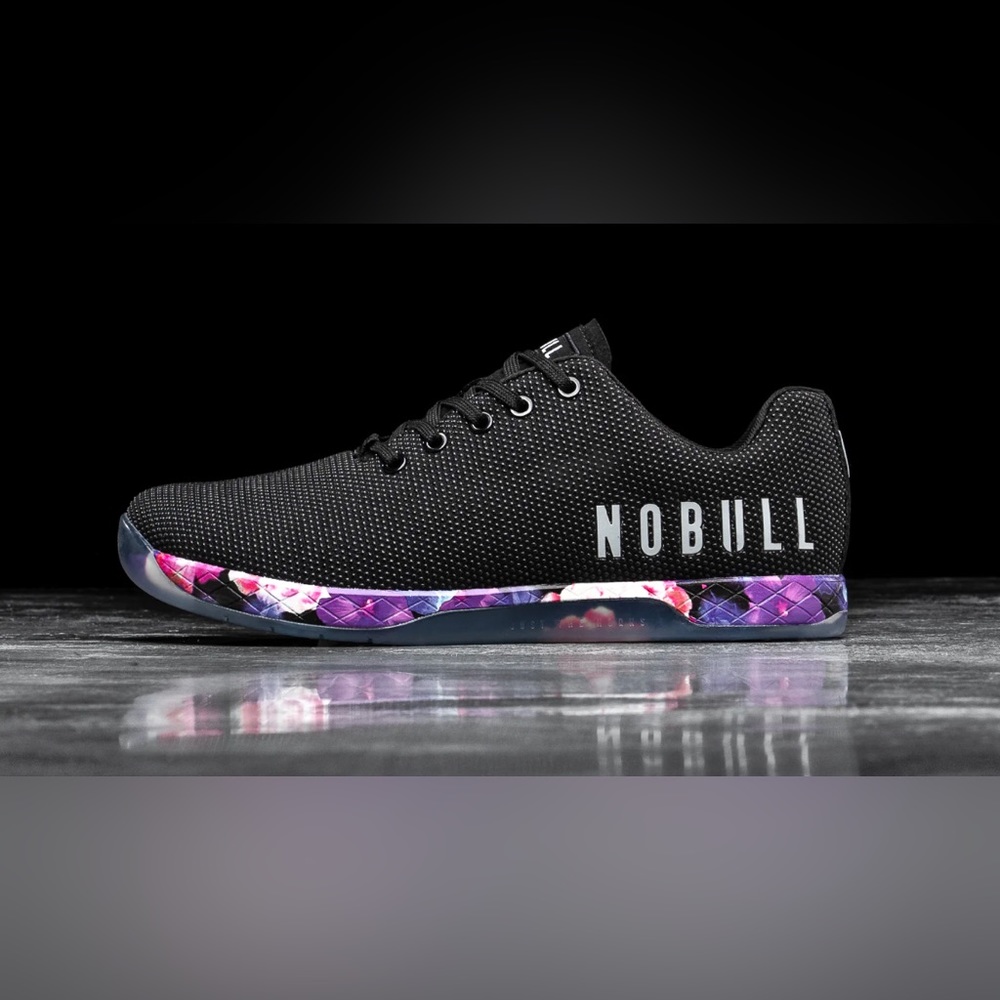 NOBULL Black Floral Trainer Size 7.5M SOLD OUT